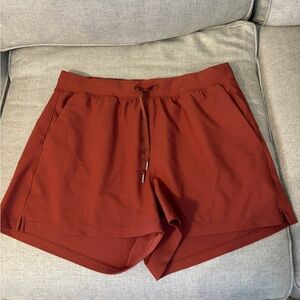 Rust Red Old Navy High Waisted Powersoft Shorts 3” Inseam